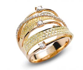 Vogue Crafts and Designs Pvt. Ltd. manufactures Fancy Diamond Ring at wholesale price.